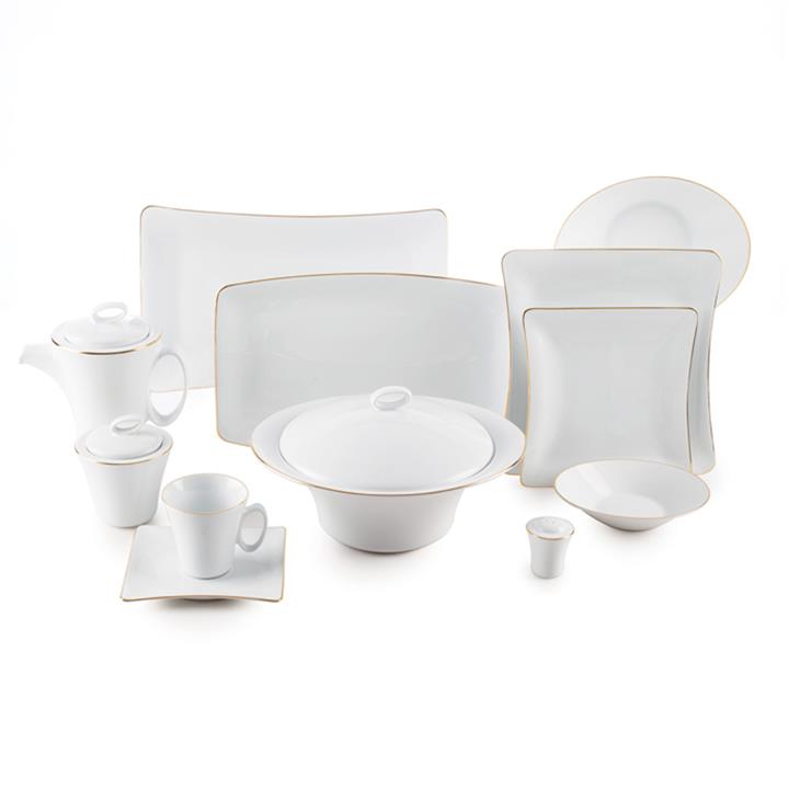 سرویس غذاخوری 97 پارچه چینی زرین سری وینچی الیسه مدل زرین درجه یک Zarin Iran  Winchi Alice Zarin Dinnerware Set 97 Pcs High Grade